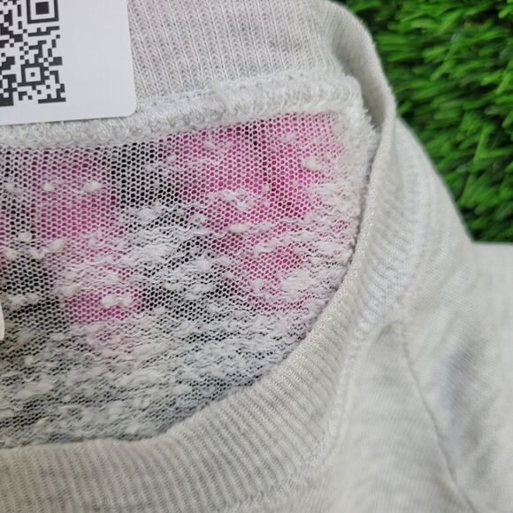 Vintage 1987 JERZEES Cropped Sweatshirt Womens L 21x14 Gray - Picture 10 of 14